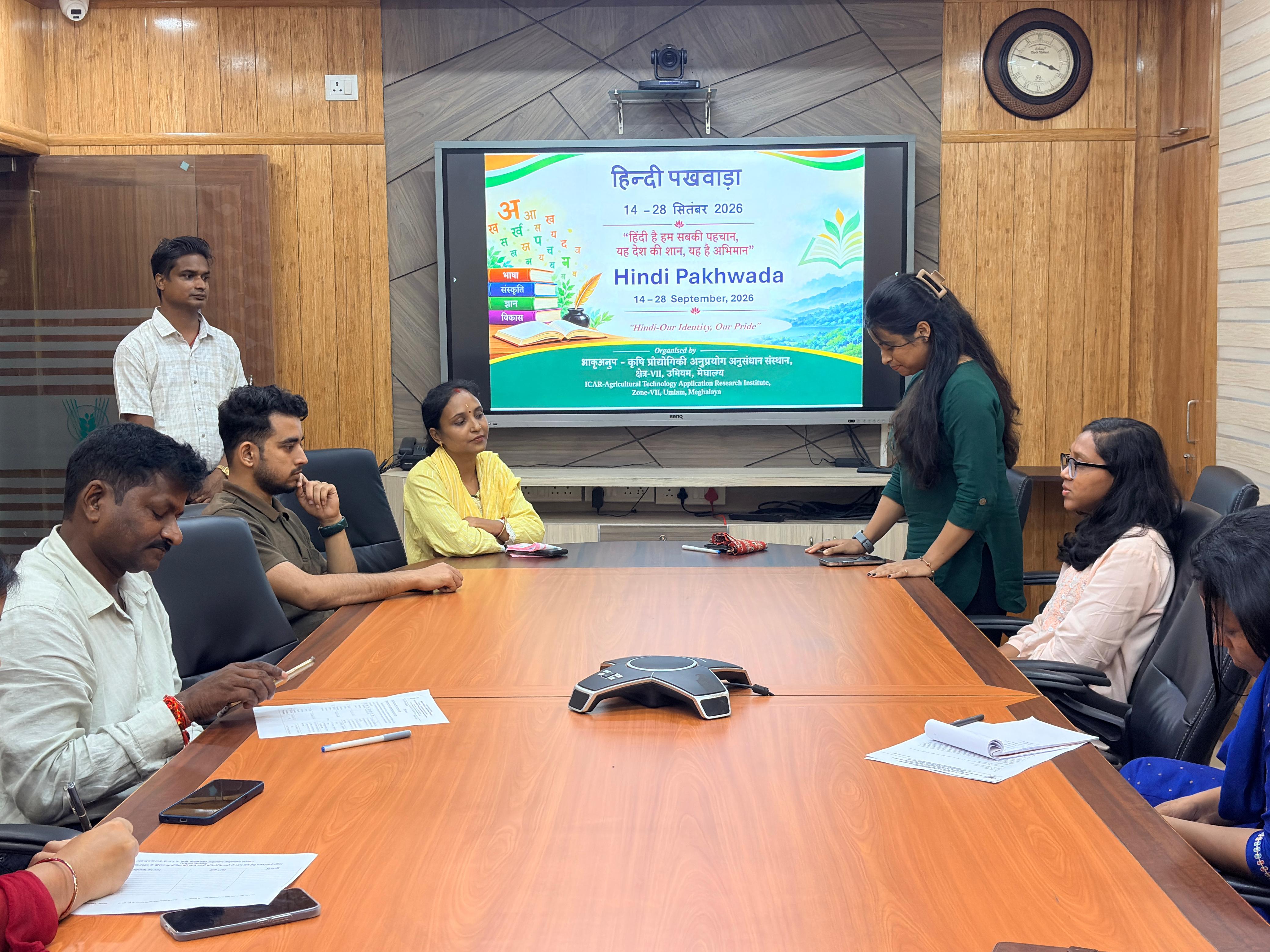 Hindi Pakhwara 2026 was organized from 14th to 28th September 2026 at ICAR–ATARI, Zone–VII, Umiam